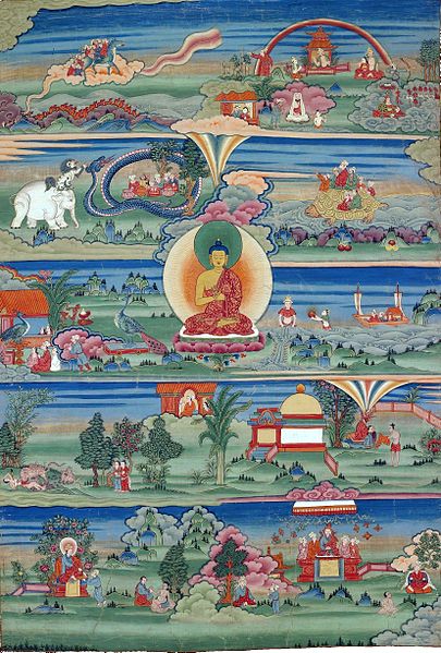 405px-Bhutanese_painted_thanka_of_the_Jataka_Tales,_18th-19th_Century,_Phajoding_Gonpa,_Thimphu,_Bhutan