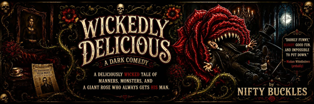 Nifty Buckles (Valerie Hopkins) Author of enchanted tales, folklore & magic • Once famously chased by vampire pumpkins. Brand Architect of The Darwind5 VAWT